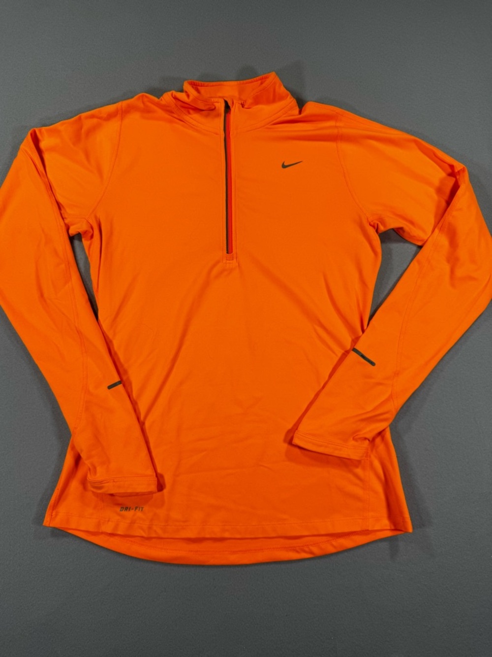 Nike Run Women's Orange Quarter-Zip Long Sleeve Dri-FIT Top